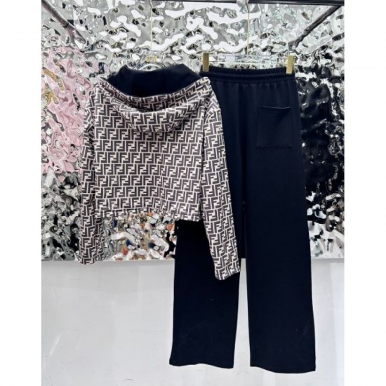 FENDI top and bottom set 2024FW for elegant casual coordination FENDI top and bottom set 2024FW for elegant casual coordination