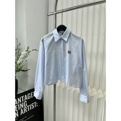 2024SS long sleeve shirt MIU MIU Hard to obtain Super low price