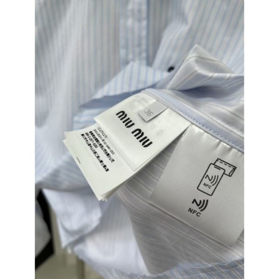 2024SS long sleeve shirt MIU MIU Hard to obtain Super low price 2024SS long sleeve shirt MIU MIU Hard to obtain Super low price