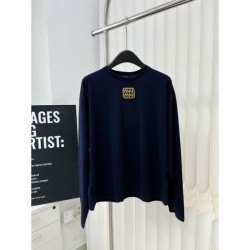 2024SS Long Sleeve T-shirt MIU MIU Feminine!Popular