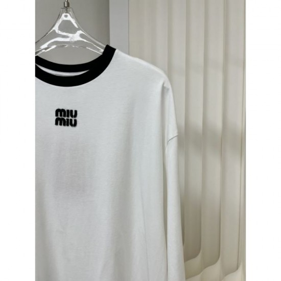 2024SS Long sleeve T-shirt MIU MIU Miu Miu Limited to 1 item of each color 2024SS Long sleeve T-shirt MIU MIU Miu Miu Limited to 1 item of each color