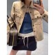MIU MIU Miu Miu Denim Shirt 2024FW Latest Autumn/Winter Works Sure to Sold Out MIU MIU Miu Miu Denim Shirt 2024FW Latest Autumn/Winter Works Sure to Sold Out
