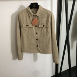 MIU MIU Miu Miu Denim Shirt 2024FW Latest Autumn/Winter Works Sure to Sold Out