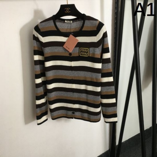 MIU MIU Miu Miu Knit Cardigan 2024FW New Arrival in Autumn/Winter MIU MIU Miu Miu Knit Cardigan 2024FW New Arrival in Autumn/Winter
