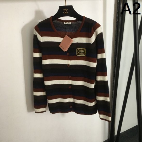 MIU MIU Miu Miu Knit Cardigan 2024FW New Arrival in Autumn/Winter MIU MIU Miu Miu Knit Cardigan 2024FW New Arrival in Autumn/Winter