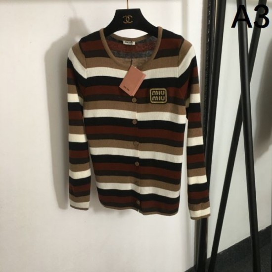 MIU MIU Miu Miu Knit Cardigan 2024FW New Arrival in Autumn/Winter MIU MIU Miu Miu Knit Cardigan 2024FW New Arrival in Autumn/Winter