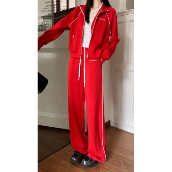 MIU MIU Top and bottom set 2024FW Overseas limited model new work MIU MIU Top and bottom set 2024FW Overseas limited model new work