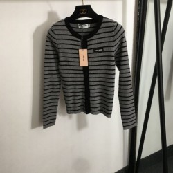 MIU MIU Long Sleeve Knit 2024FW Popular Sale 100% New
