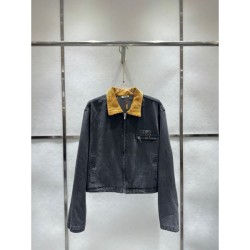 MIU MIU Denim Coat 2024FW New Sale Popular Autumn Item