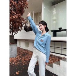 MIU MIU Miu Miu Denim Shirt 2024FW Fall/Winter Super Popular Sold Out Immediately