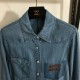 MIU MIU Miu Miu Denim Shirt 2024FW Fall/Winter Super Popular Sold Out Immediately MIU MIU Miu Miu Denim Shirt 2024FW Fall/Winter Super Popular Sold Out Immediately