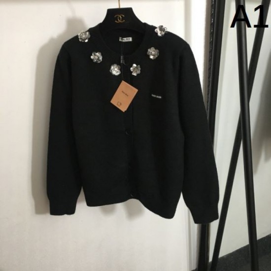 MIU MIU Miu Miu Knit Cardigan 2024FW A very satisfying new fall item MIU MIU Miu Miu Knit Cardigan 2024FW A very satisfying new fall item