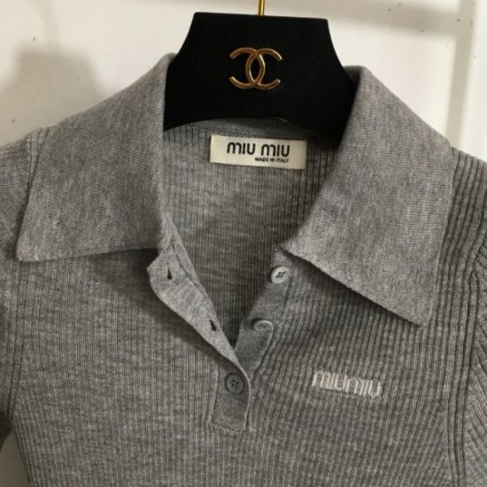 MIU MIU Long sleeve knit 2024FW Popular autumn/winter new item every year MIU MIU Long sleeve knit 2024FW Popular autumn/winter new item every year