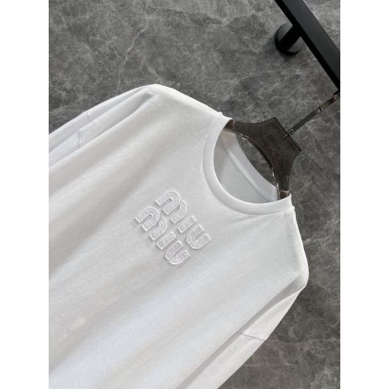 MIU MIU Long sleeve T-shirt 2024FW Popular items of interest MIU MIU Long sleeve T-shirt 2024FW Popular items of interest
