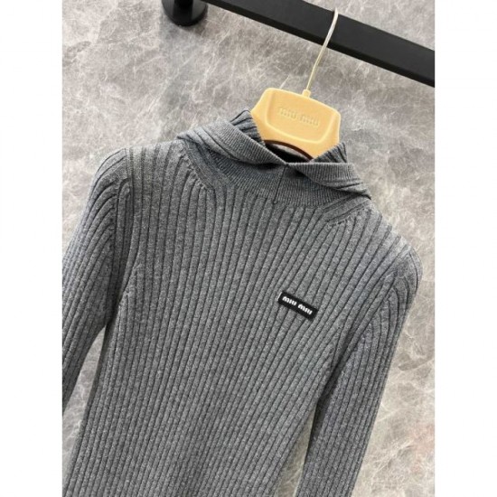 MIU MIU Pullover knit 2024FW Comfortable size MIU MIU Pullover knit 2024FW Comfortable size