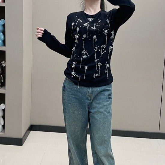 2024SS Long Sleeve T-shirt PRADA Popular among fashionable people 2024SS Long Sleeve T-shirt PRADA Popular among fashionable people
