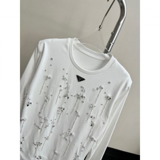 2024SS Long Sleeve T-shirt PRADA Popular among fashionable people 2024SS Long Sleeve T-shirt PRADA Popular among fashionable people