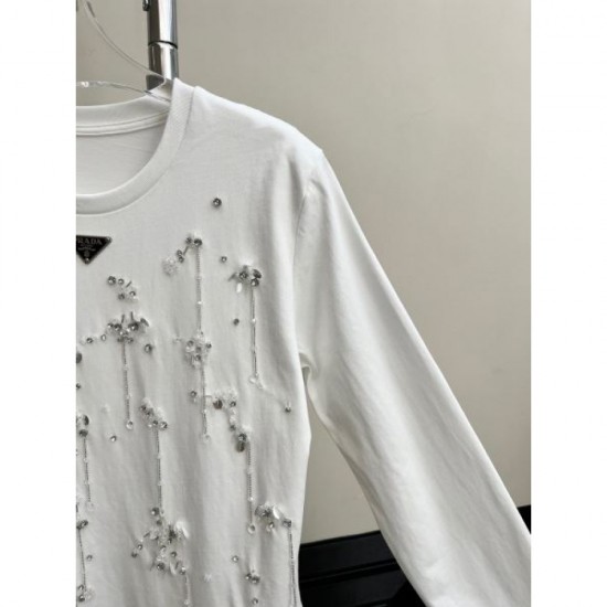 2024SS Long Sleeve T-shirt PRADA Popular among fashionable people 2024SS Long Sleeve T-shirt PRADA Popular among fashionable people