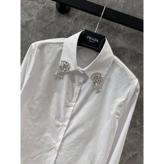 PRADA Prada long sleeve shirt 2024FW Eye-catching style this winter PRADA Prada long sleeve shirt 2024FW Eye-catching style this winter