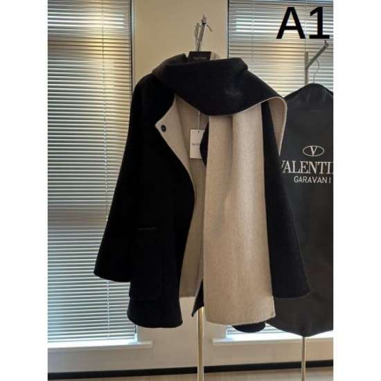 VALENTINO Coat 2024FW Popular Cheap Online Shopping VALENTINO Coat 2024FW Popular Cheap Online Shopping