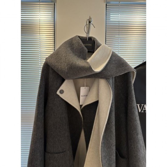 VALENTINO Coat 2024FW Popular Cheap Online Shopping VALENTINO Coat 2024FW Popular Cheap Online Shopping