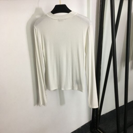 2024SS Long Sleeve T-shirt YSL Yves Saint Laurent Very Bargain 2024SS Long Sleeve T-shirt YSL Yves Saint Laurent Very Bargain