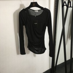 YSL Yves Saint Laurent Long Sleeve T-shirt 2024FW Popular Sale