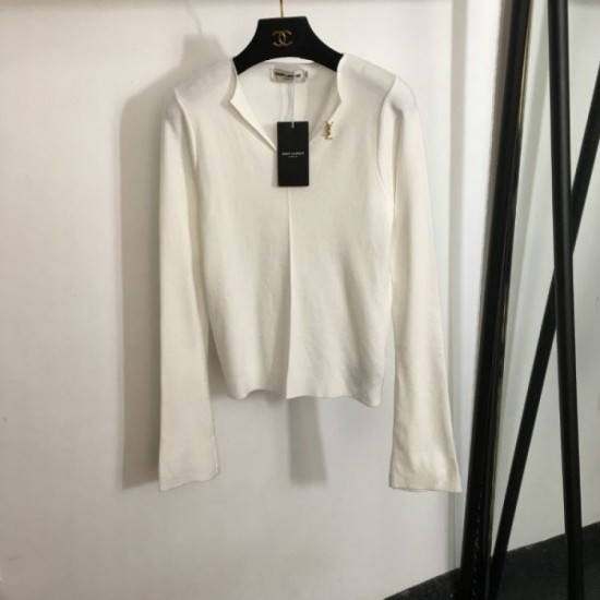 YSL Yves Saint Laurent Pullover Knit 2024FW Vintage Feel YSL Yves Saint Laurent Pullover Knit 2024FW Vintage Feel