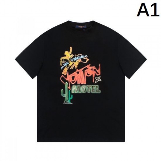 2024SS Affordable! Fashionable LOUIS VUITTON Men's Short Sleeve T-Shirt 2024SS Affordable! Fashionable LOUIS VUITTON Men's Short Sleeve T-Shirt