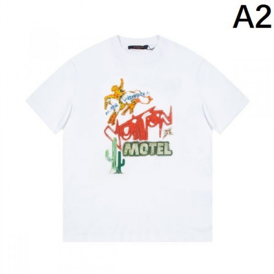 2024SS Affordable! Fashionable LOUIS VUITTON Men's Short Sleeve T-Shirt 2024SS Affordable! Fashionable LOUIS VUITTON Men's Short Sleeve T-Shirt