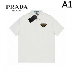 2024SS PRADA short-sleeved T-shirt popular among fashionable people