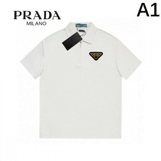 2024SS PRADA short-sleeved T-shirt popular among fashionable people 2024SS PRADA short-sleeved T-shirt popular among fashionable people