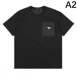 2024SS Make me look mature PRADA Men's short sleeve T-shirt