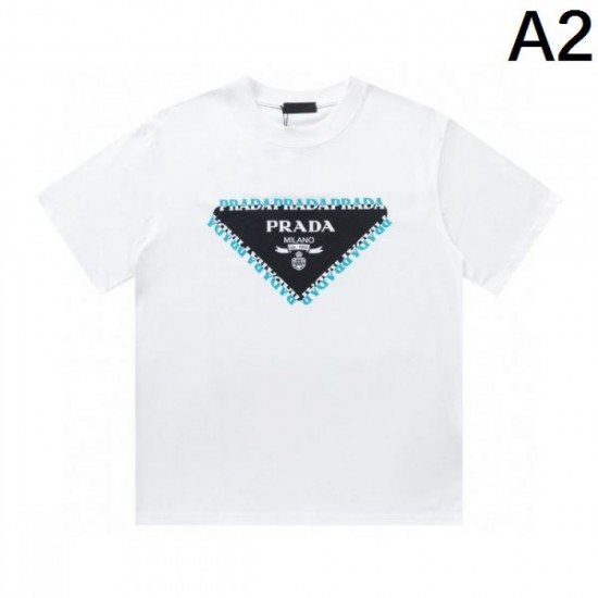 2024SS Small quantity in stock ☆ Limited model PRADA Men's short sleeve T-shirt 2024SS Small quantity in stock ☆ Limited model PRADA Men's short sleeve T-shirt