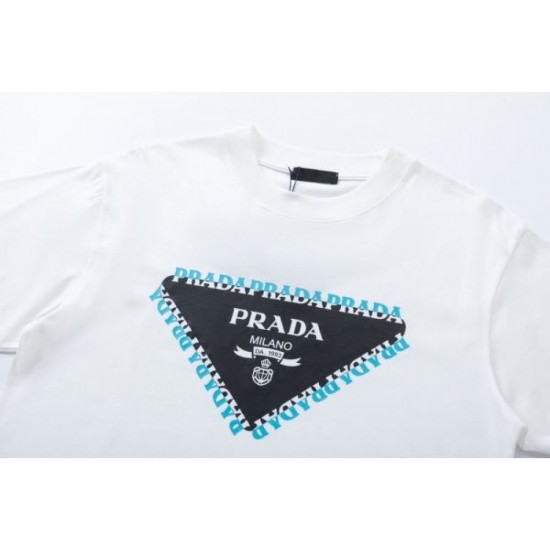 2024SS Small quantity in stock ☆ Limited model PRADA Men's short sleeve T-shirt 2024SS Small quantity in stock ☆ Limited model PRADA Men's short sleeve T-shirt