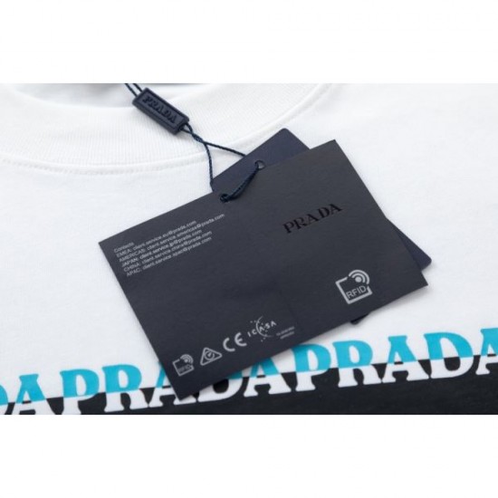 2024SS Small quantity in stock ☆ Limited model PRADA Men's short sleeve T-shirt 2024SS Small quantity in stock ☆ Limited model PRADA Men's short sleeve T-shirt
