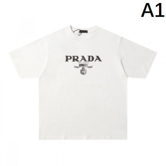 2024SS Cool and stylish PRADA Men's short sleeve T-shirt 2024SS Cool and stylish PRADA Men's short sleeve T-shirt