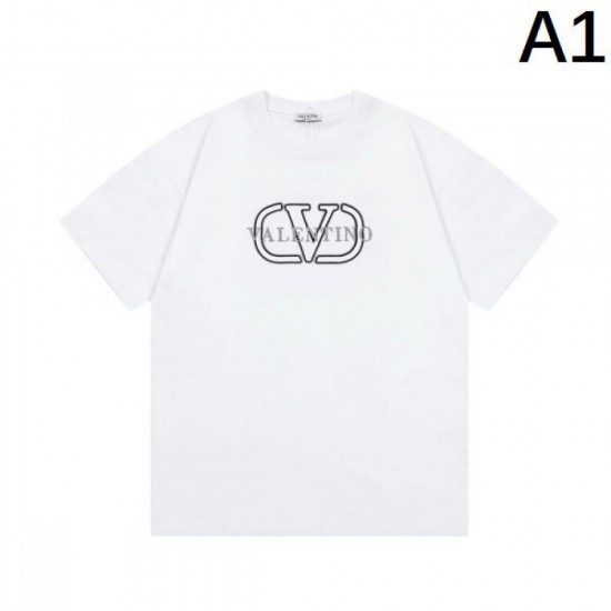 2024SS Extremely Popular VALENTINO Men's Short Sleeve T-Shirt 2024SS Extremely Popular VALENTINO Men's Short Sleeve T-Shirt