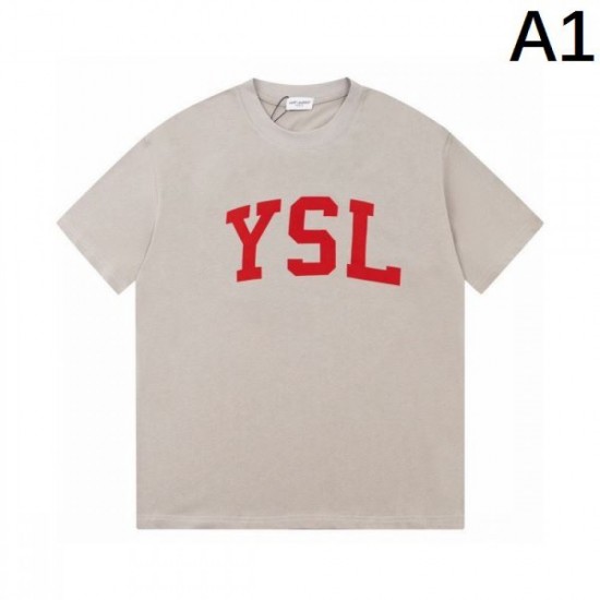 2024SS Trendy Item YSL Yves Saint Laurent Men's Short Sleeve T-Shirt 2024SS Trendy Item YSL Yves Saint Laurent Men's Short Sleeve T-Shirt