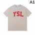 2024SS Trendy Item YSL Yves Saint Laurent Men's Short Sleeve T-Shirt