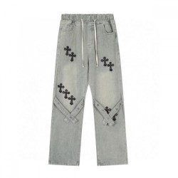 2024SS The forefront of fashion CHROME HEARTS Chrome Hearts jeans