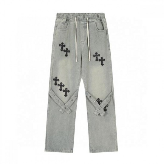 2024SS The forefront of fashion CHROME HEARTS Chrome Hearts jeans 2024SS The forefront of fashion CHROME HEARTS Chrome Hearts jeans