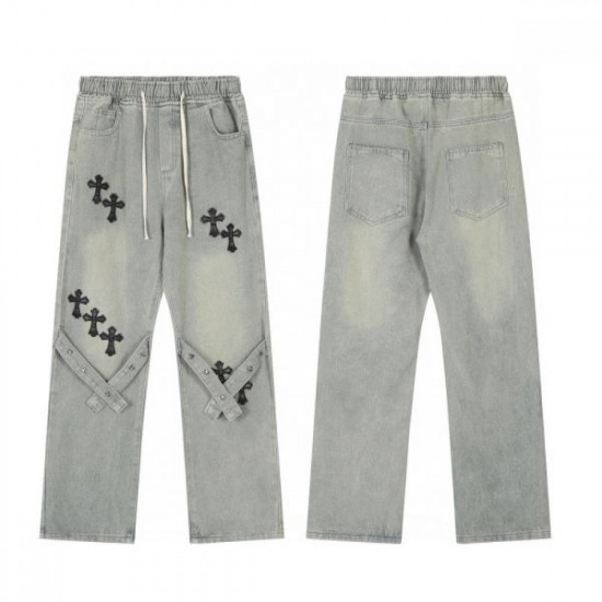 2024SS The forefront of fashion CHROME HEARTS Chrome Hearts jeans 2024SS The forefront of fashion CHROME HEARTS Chrome Hearts jeans