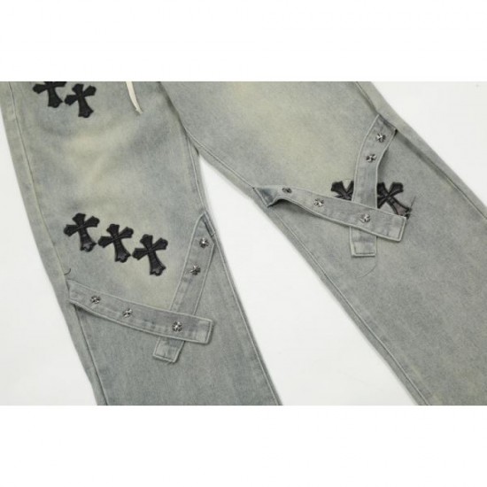 2024SS The forefront of fashion CHROME HEARTS Chrome Hearts jeans 2024SS The forefront of fashion CHROME HEARTS Chrome Hearts jeans