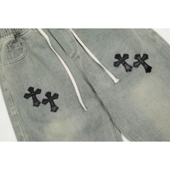 2024SS The forefront of fashion CHROME HEARTS Chrome Hearts jeans 2024SS The forefront of fashion CHROME HEARTS Chrome Hearts jeans
