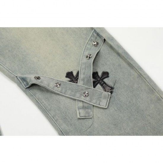 2024SS The forefront of fashion CHROME HEARTS Chrome Hearts jeans 2024SS The forefront of fashion CHROME HEARTS Chrome Hearts jeans