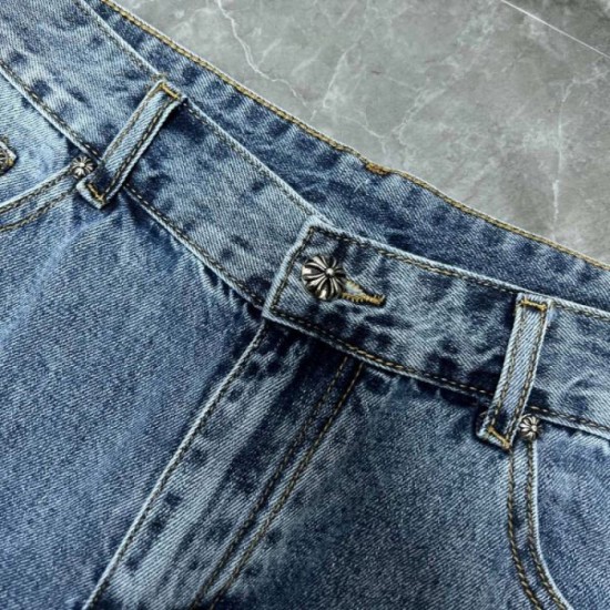 2024SS Beautiful color check spring/summer CHROME HEARTS denim pants 2024SS Beautiful color check spring/summer CHROME HEARTS denim pants