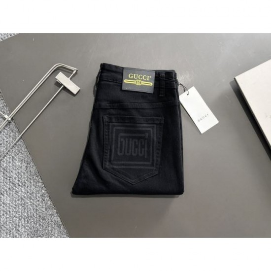 2024SS GUCCI Gucci men's jeans overflowing with a mature impression 2024SS GUCCI Gucci men's jeans overflowing with a mature impression
