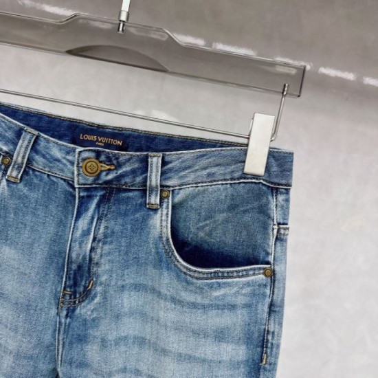 2024SS Scandinavian brand LOUIS VUITTON Louis Vuitton men's jeans 2024SS Scandinavian brand LOUIS VUITTON Louis Vuitton men's jeans