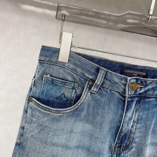 2024SS Scandinavian brand LOUIS VUITTON Louis Vuitton men's jeans 2024SS Scandinavian brand LOUIS VUITTON Louis Vuitton men's jeans